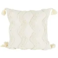 Aliyah Tufted Chevron Cushion - Natural