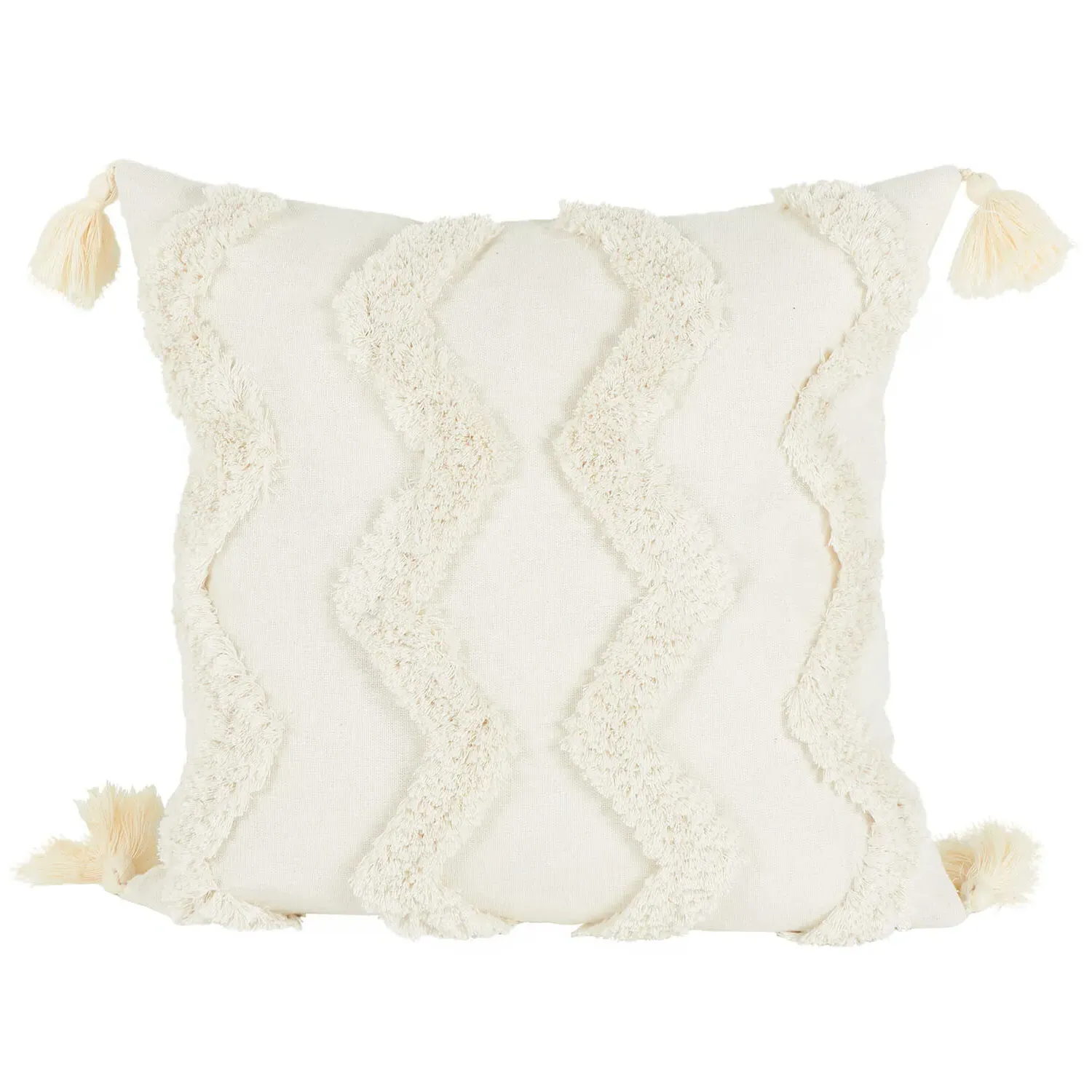 Aliyah Tufted Chevron Cushion - Natural