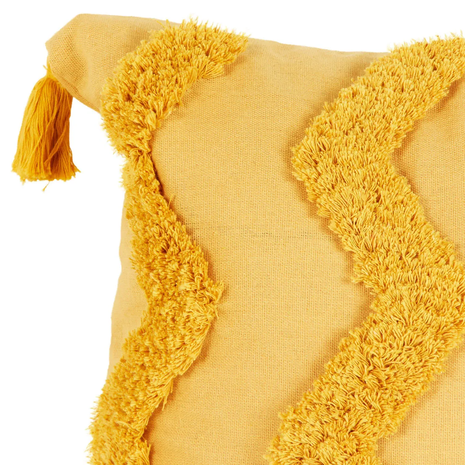 Aliyah Tufted Chevron Cushion - Ochre