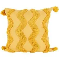 Aliyah Tufted Chevron Cushion - Ochre