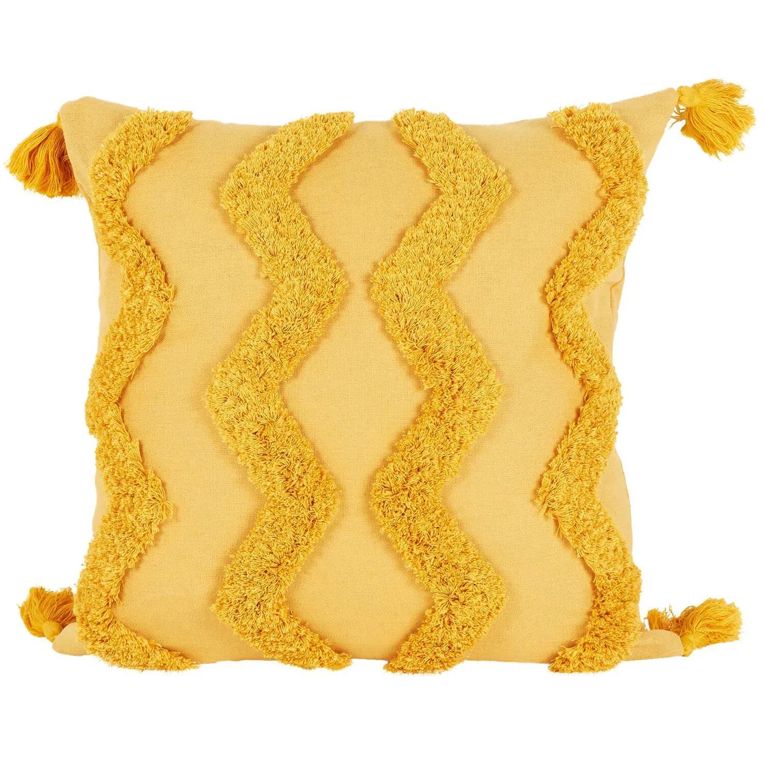 Aliyah Tufted Chevron Cushion - Ochre image