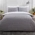Home Apollo Single Duvet Set - Grey, Polycotton