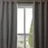 Home Blackout Lining Eyelet Curtains - Grey