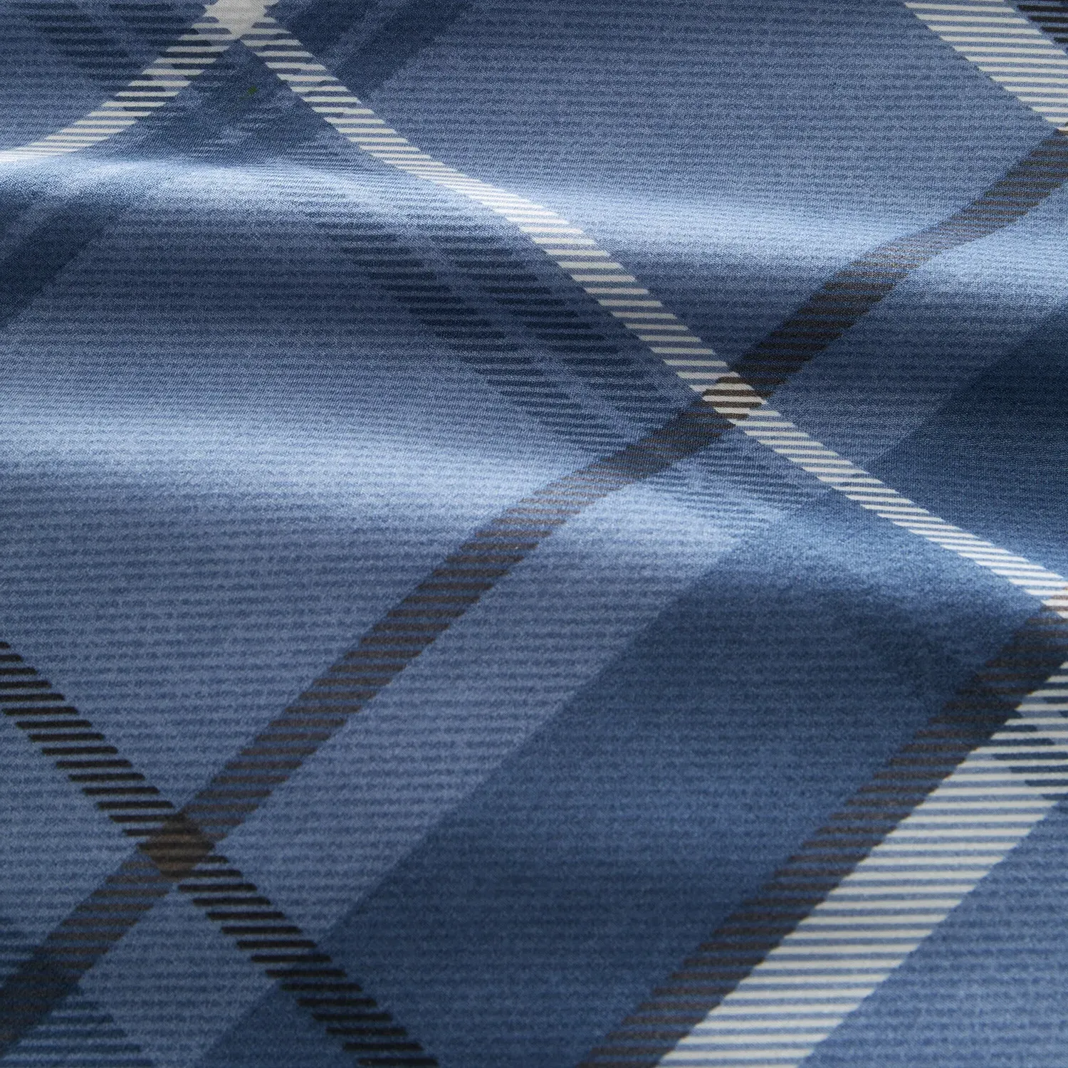 Home Brodie Check Double Duvet Cover Set - Navy