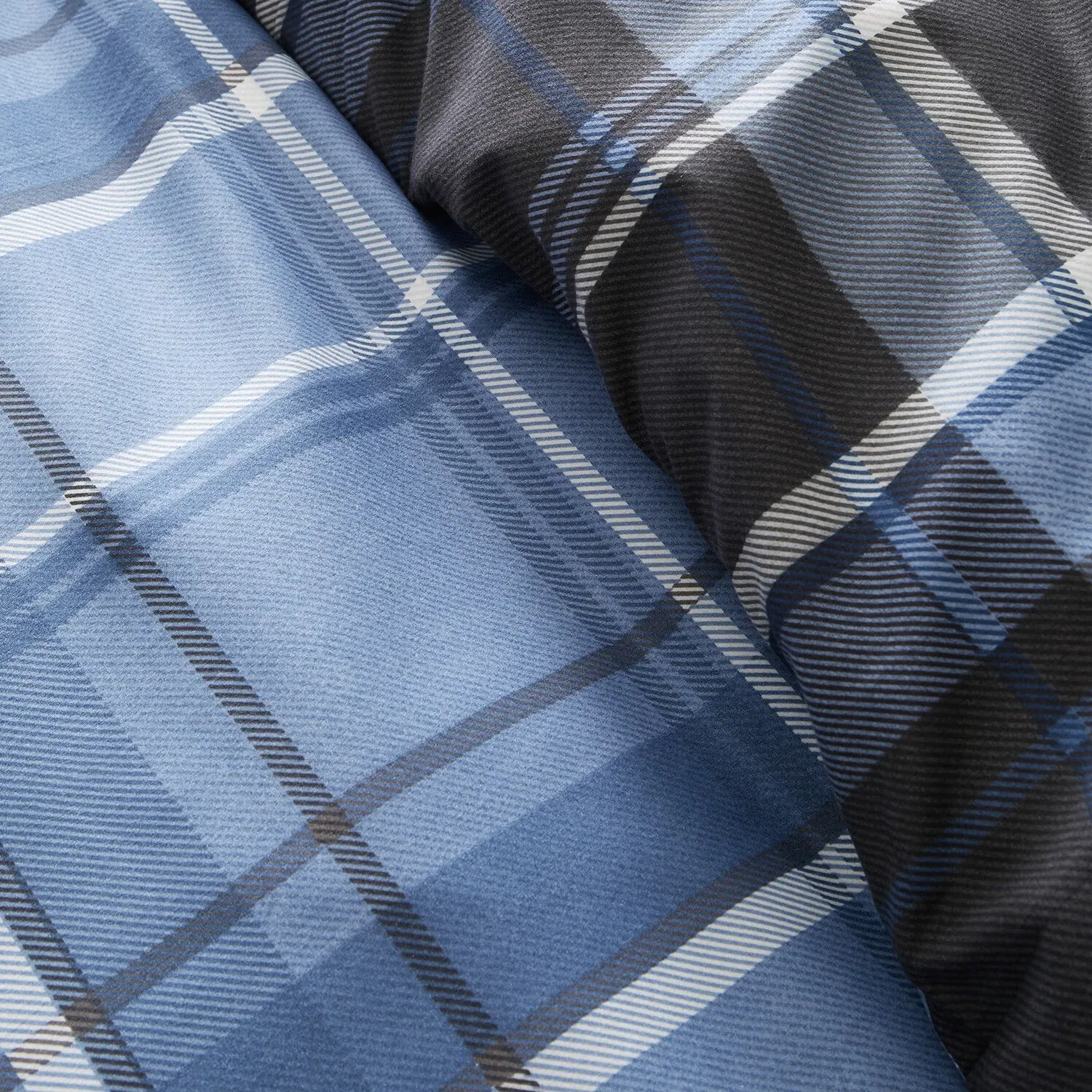 Home Brodie Check King Size Duvet Cover Set - Navy