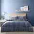 Home Brodie Check King Size Duvet Cover Set - Navy