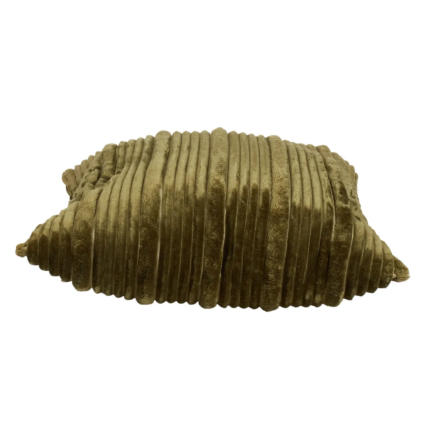 Home Brooklyn Ribbed Cushion - Olive