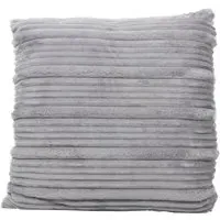 Home Brooklyn Ribbed Cushion - Silver