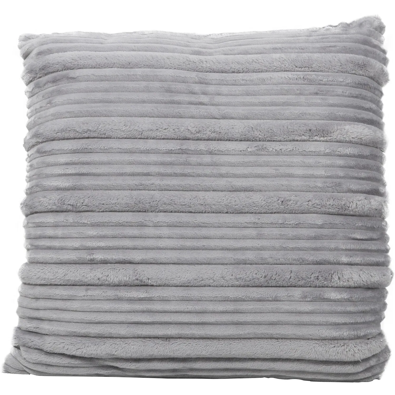 Home Brooklyn Ribbed Cushion - Silver