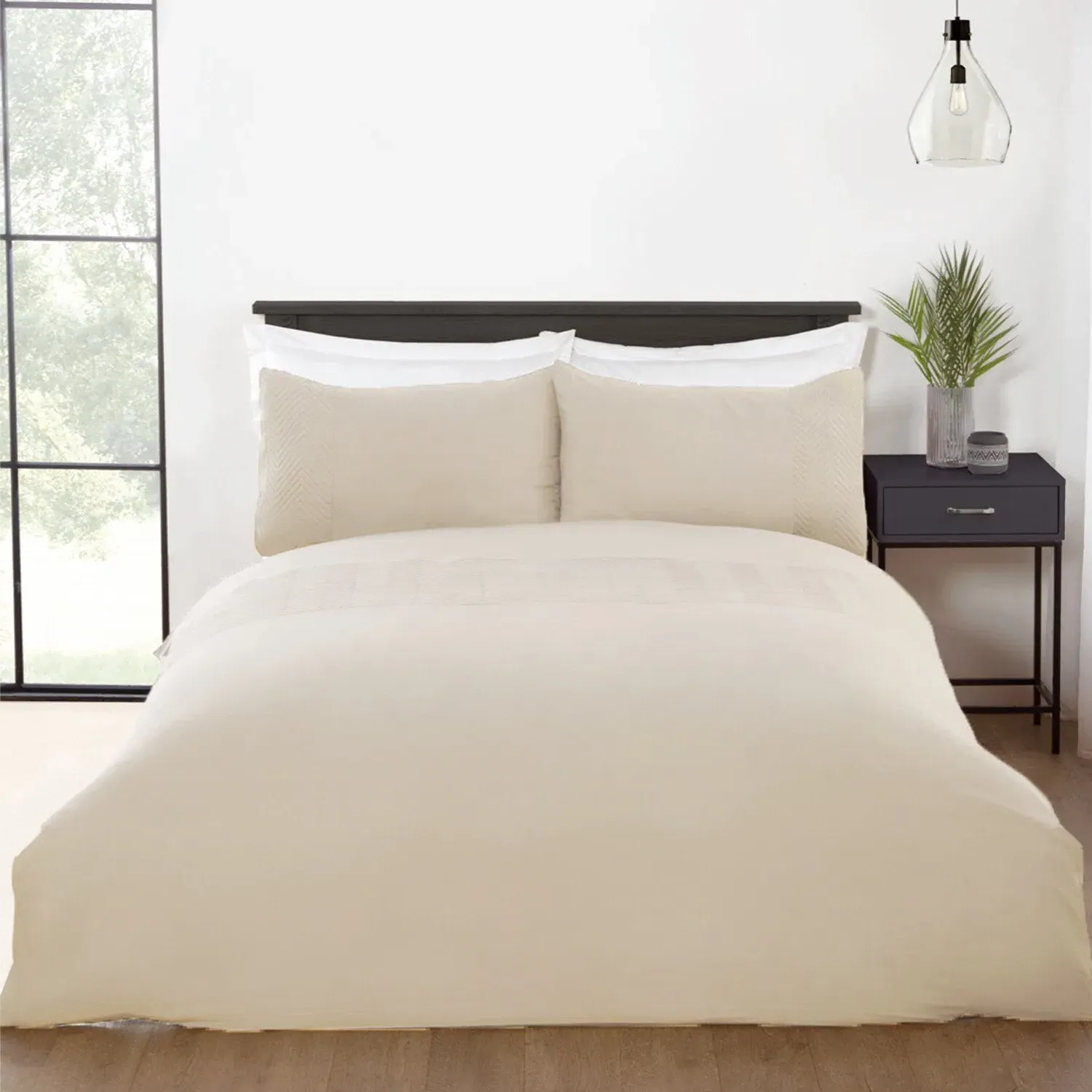 Home Chevron Pinsonic Double Duvet Cover Set - Midas