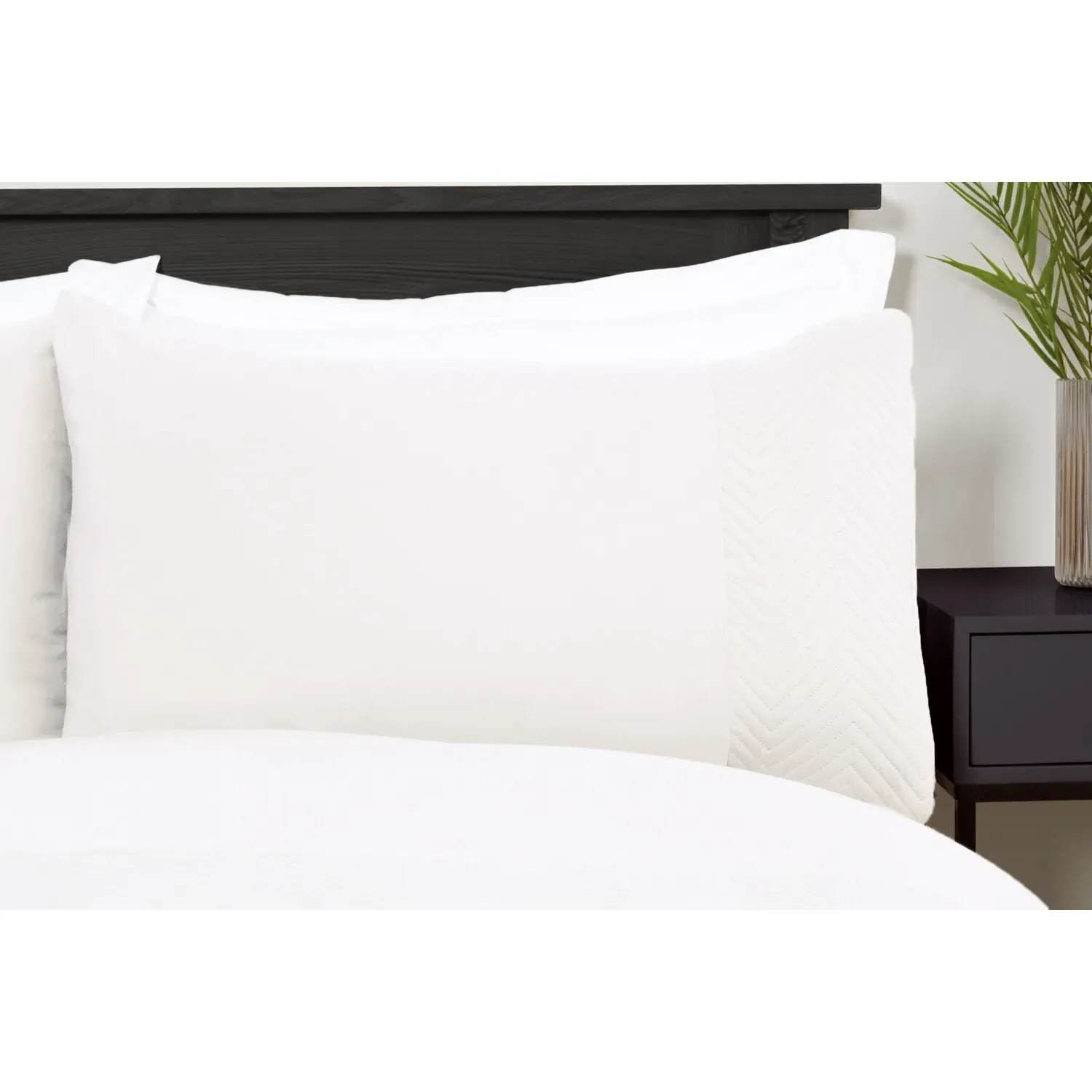 Chevron Pinsonic Double Duvet Cover Set - White