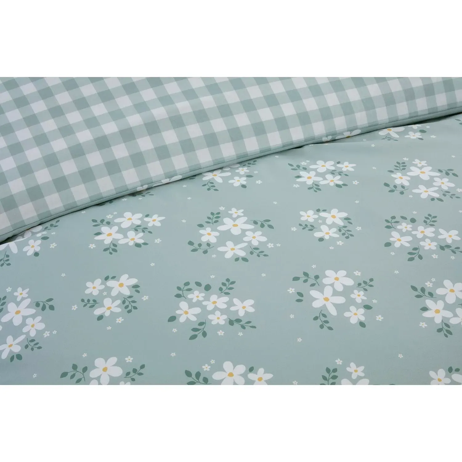 Home Daisy Single Duvet Cover Set - Sage