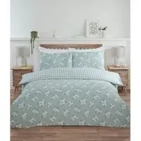 Home Daisy Single Duvet Cover Set - Sage
