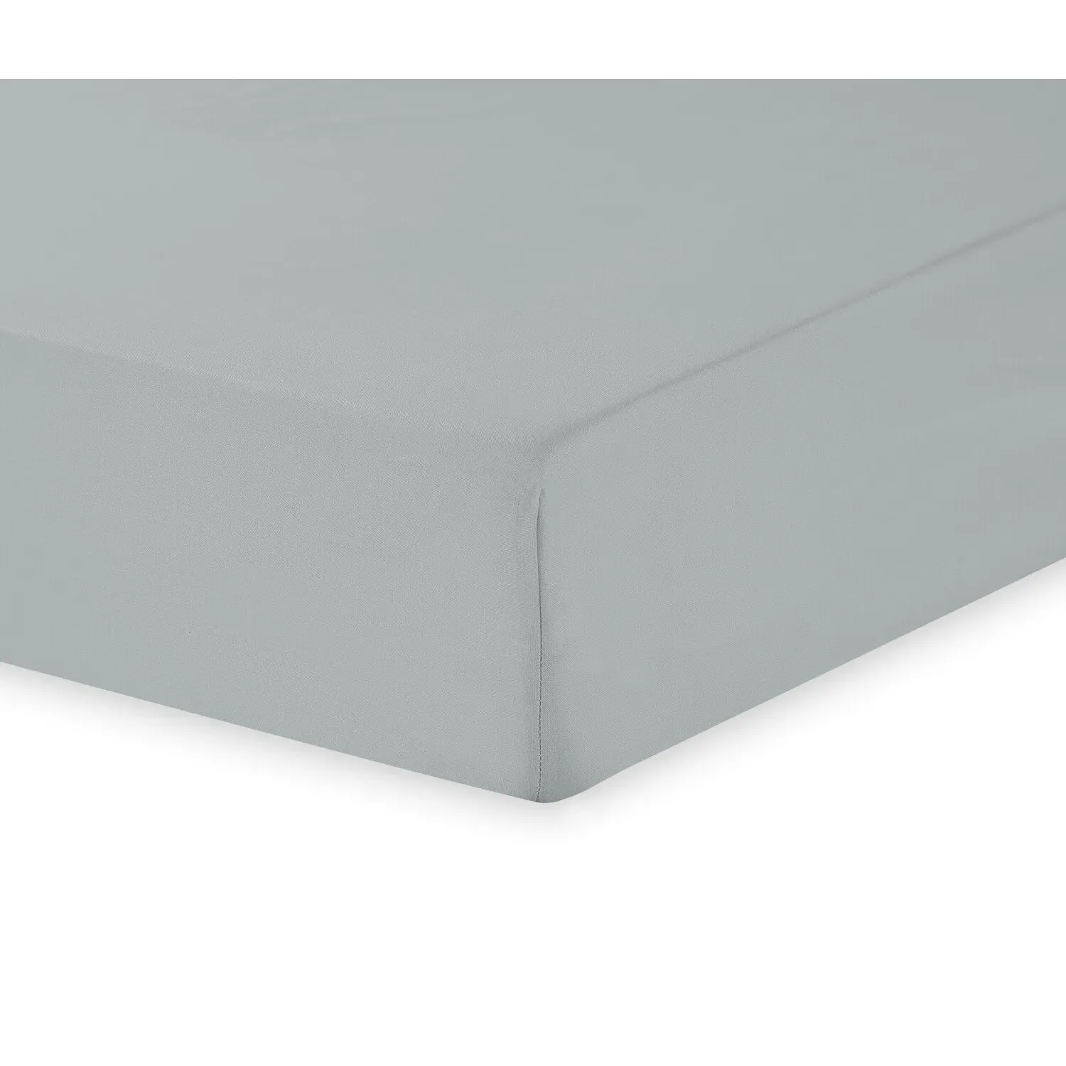 Home Double Flat Bed Sheet - Silver, Polycotton