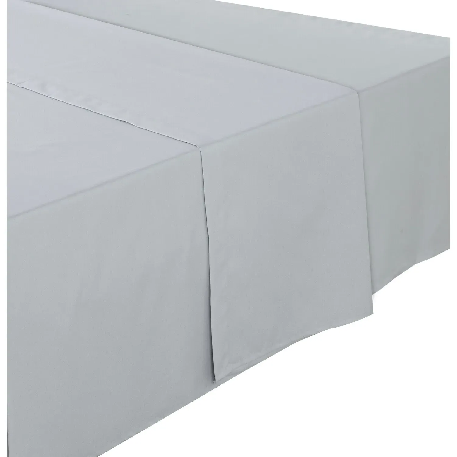 Home Double Flat Bed Sheet - Silver, Polycotton