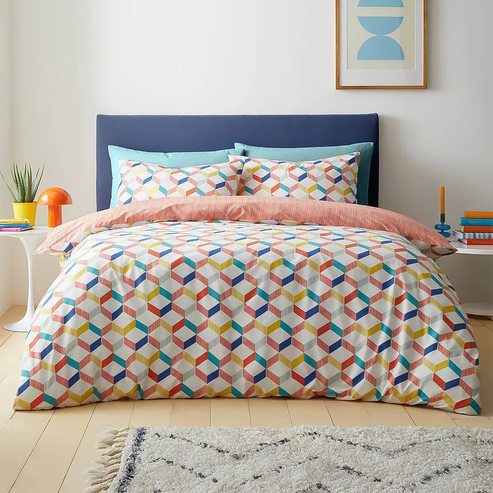 Home Double Havana Geo Duvet Cover Set