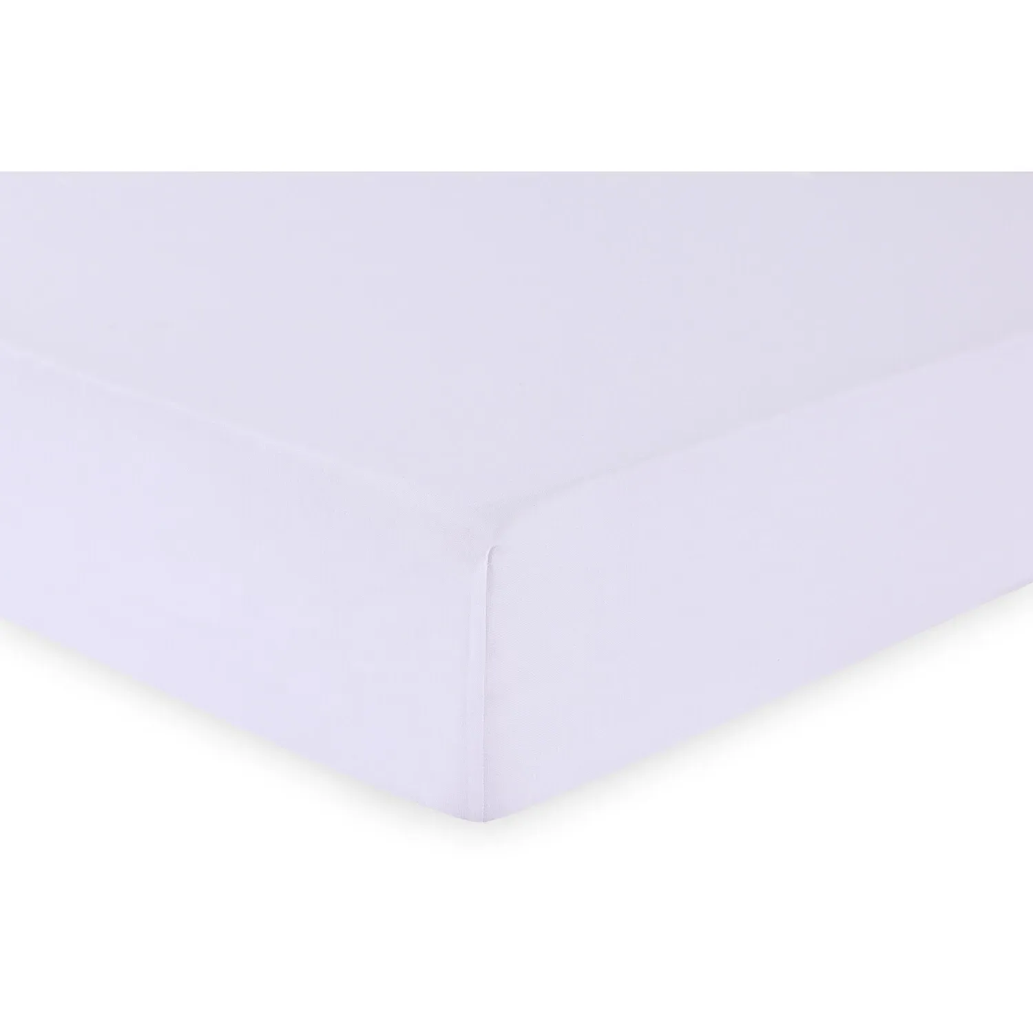 Home Double Valance Bed Sheet - White, Polycotton