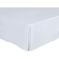 Home Double Valance Bed Sheet - White, Polycotton