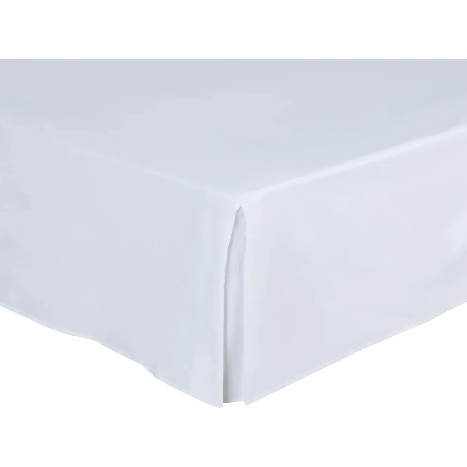 Home Double Valance Bed Sheet - White, Polycotton
