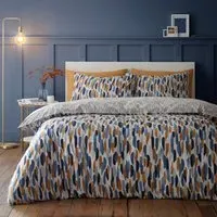 Home Ellison Double Duvet Cover and Pillowcase Set - Blue