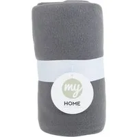 Essential Soft Fleece Throw - Charcoal