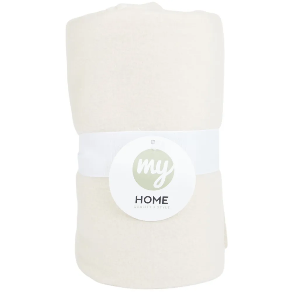 Essential Soft Fleece Throw - Natural