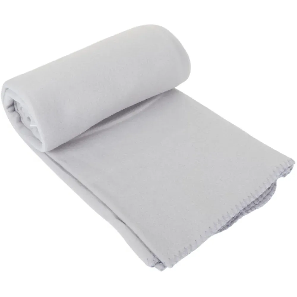 Essential Soft Fleece Throw - Silver
