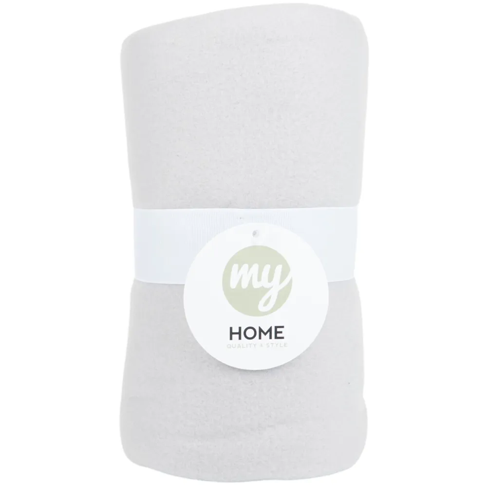 Essential Soft Fleece Throw - Silver