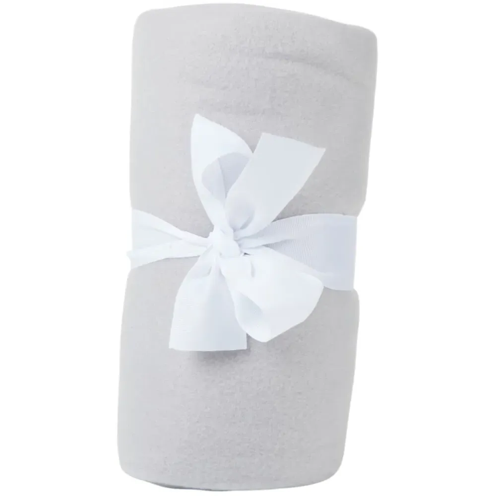 Essential Soft Fleece Throw - Silver