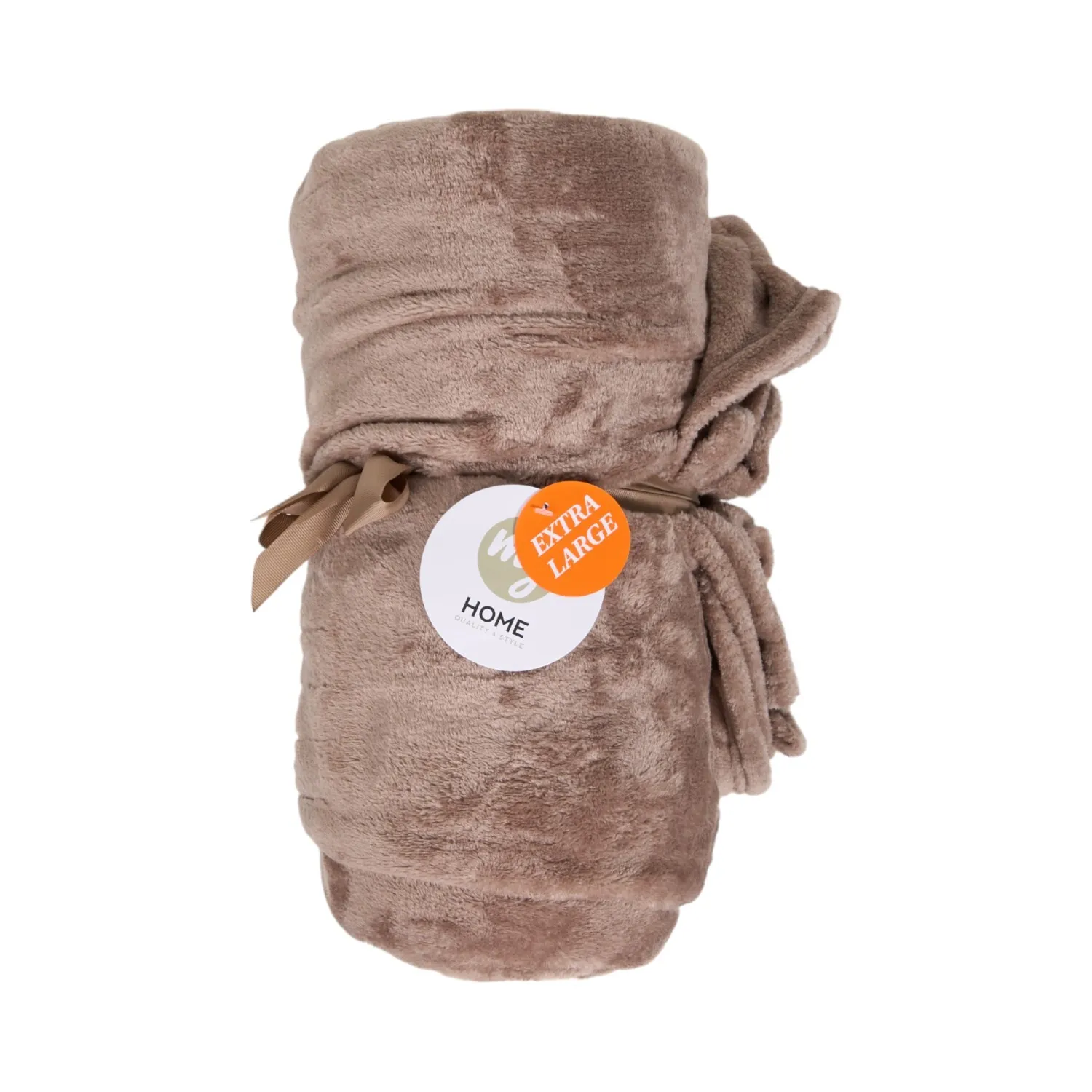 Extra Large Supersoft Throw - Mocha, Polyester