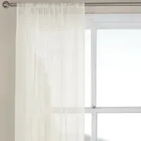 Home Glacier Voile Panel Curtain - Cream