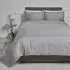 Home King Size Crosshatch Embossed Panel Duvet Set - Charcoal