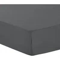Home King Size Deep Fitted Bed Sheet - Charcoal, Polycotton