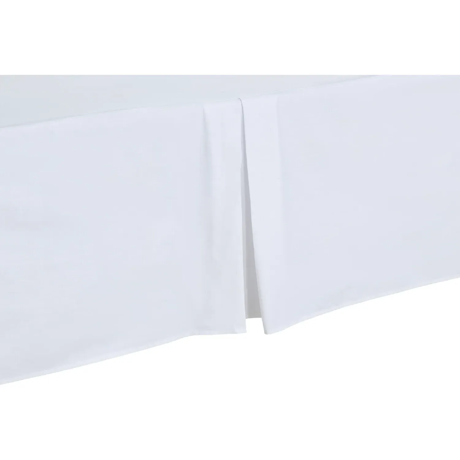 Home King Size Valance Bed Sheet - White, Polycotton