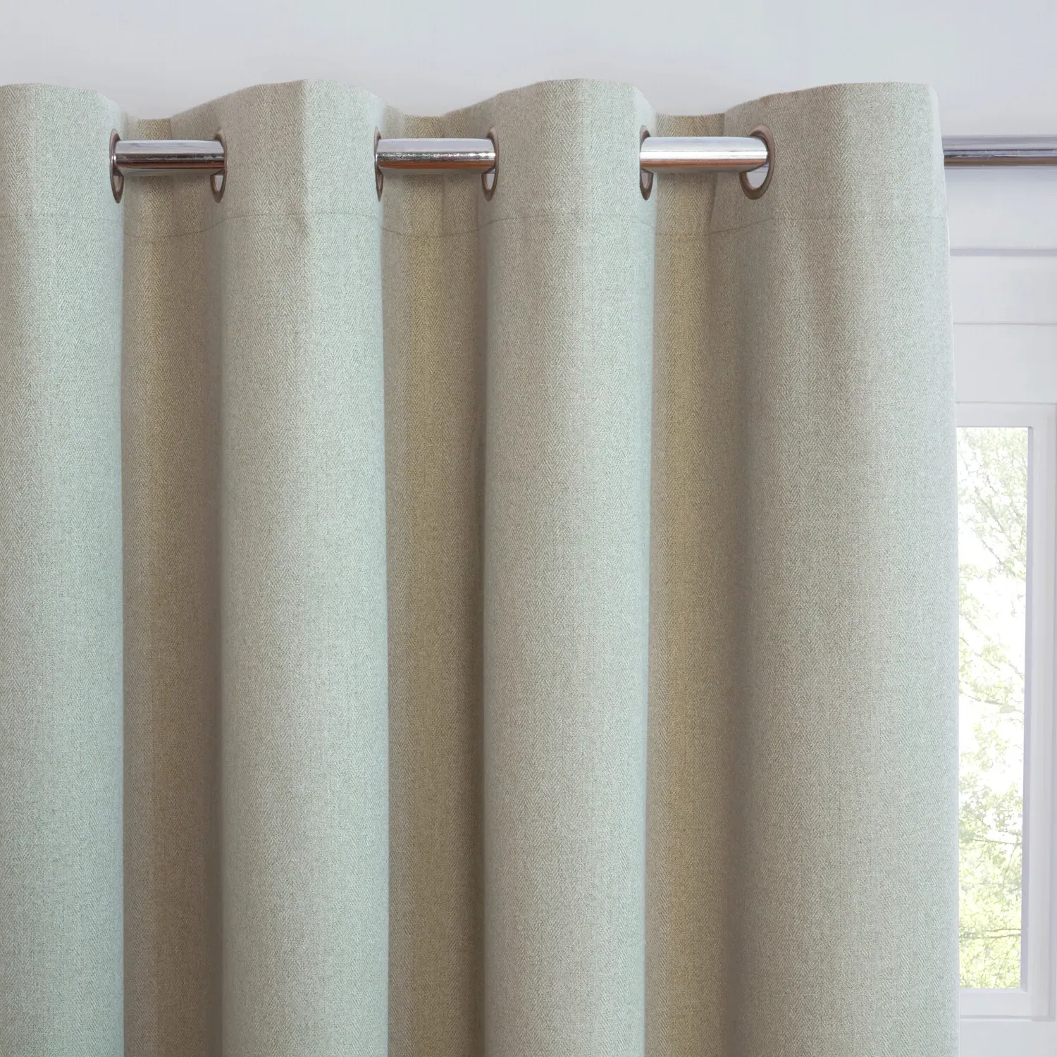 Linden Washable Blackout Curtain - Green