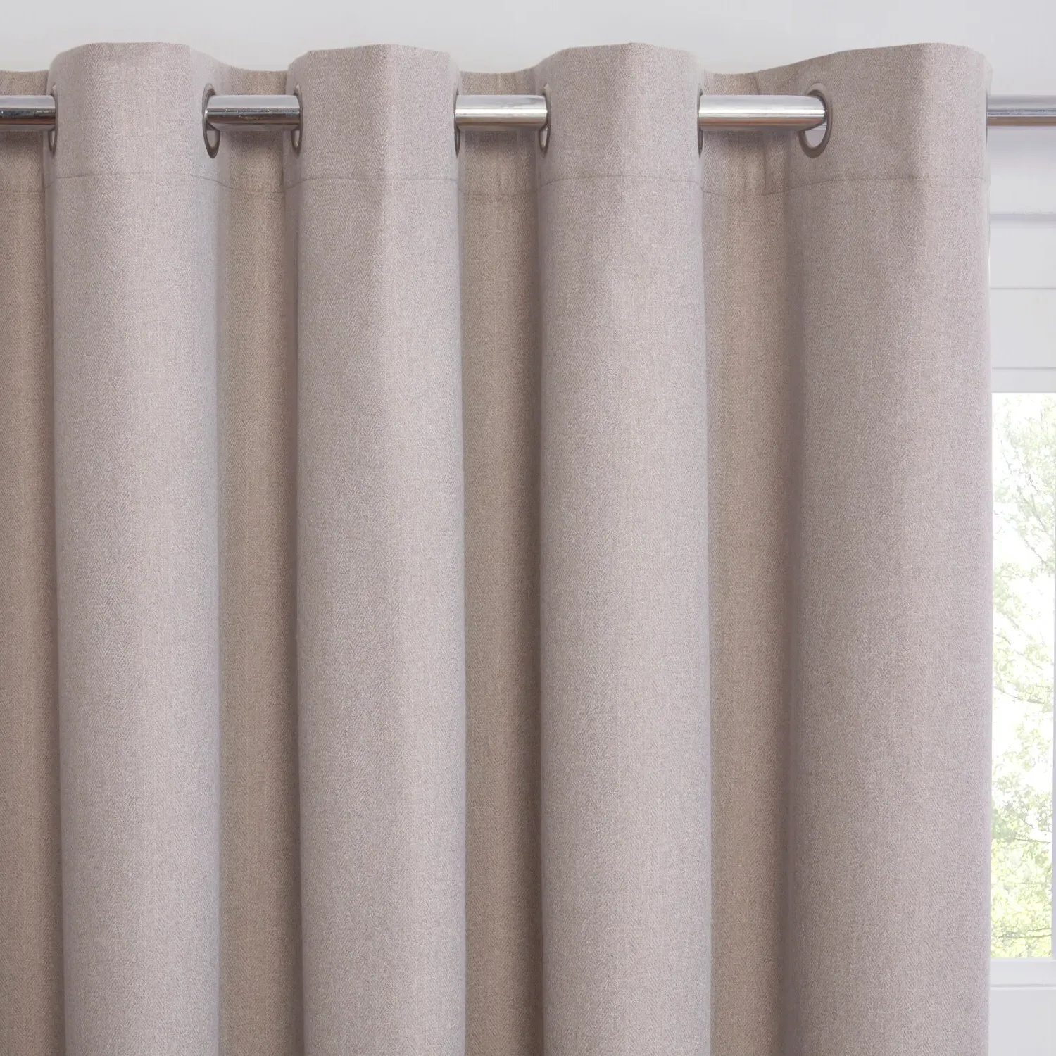 Linden Washable Blackout Curtain - Stone