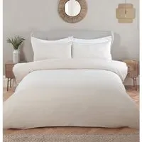 Home Malvern Double Waffle Duvet Cover Set - Natural