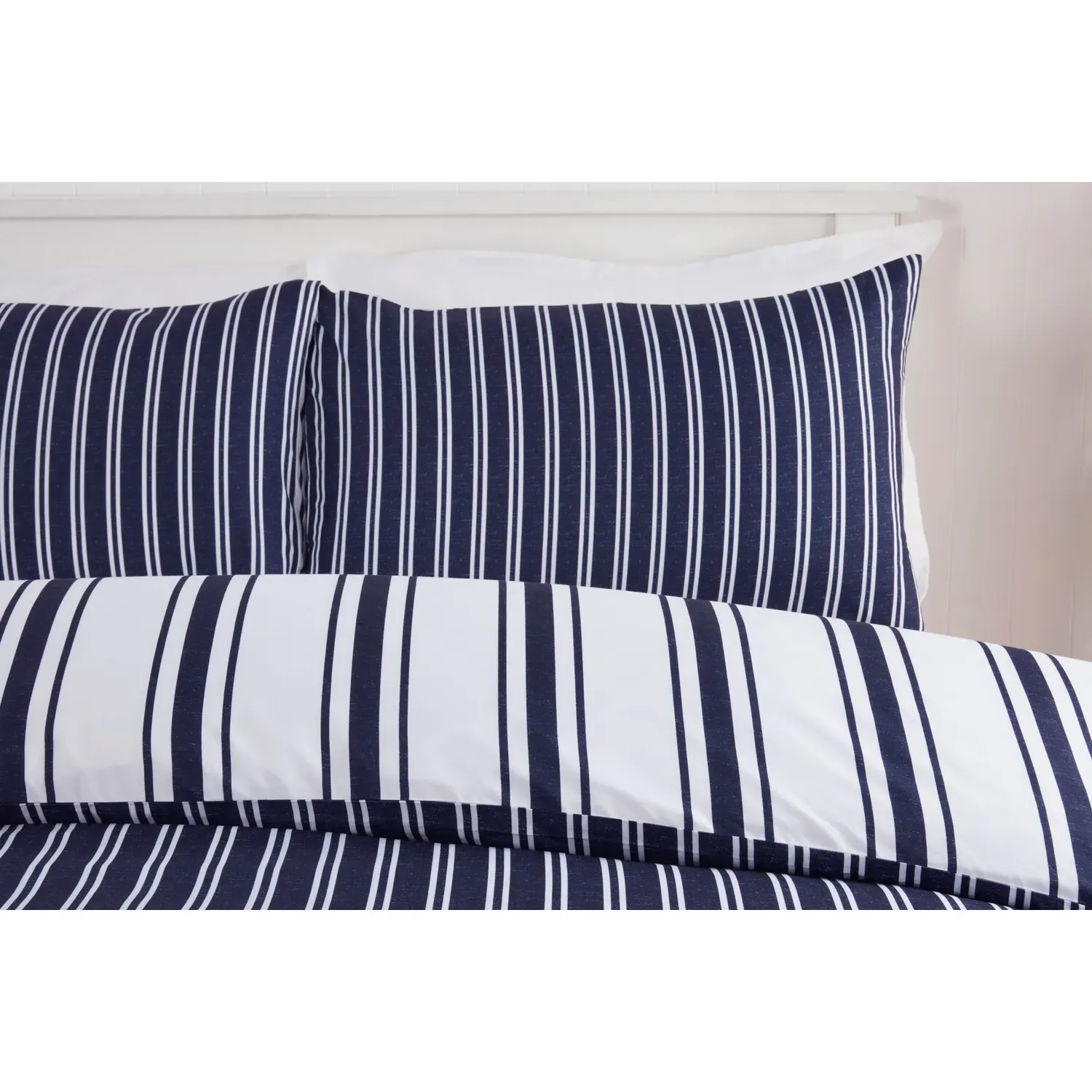 Home Ocean Stripe Duvet Set - Navy