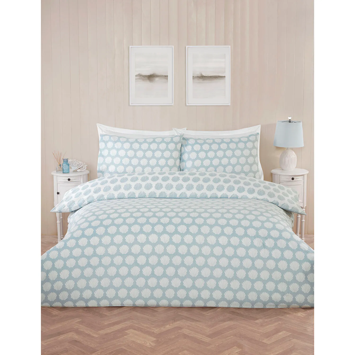 Oceana Shell Single Duvet Set - Blue