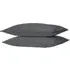 Home Pillowcase 2 Pack Housewife Design - Charcoal, Polycotton
