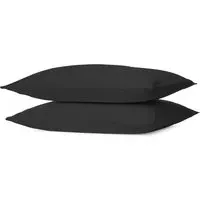 Home Pillowcase 2 Pack Oxford Design - Black, Polycotton