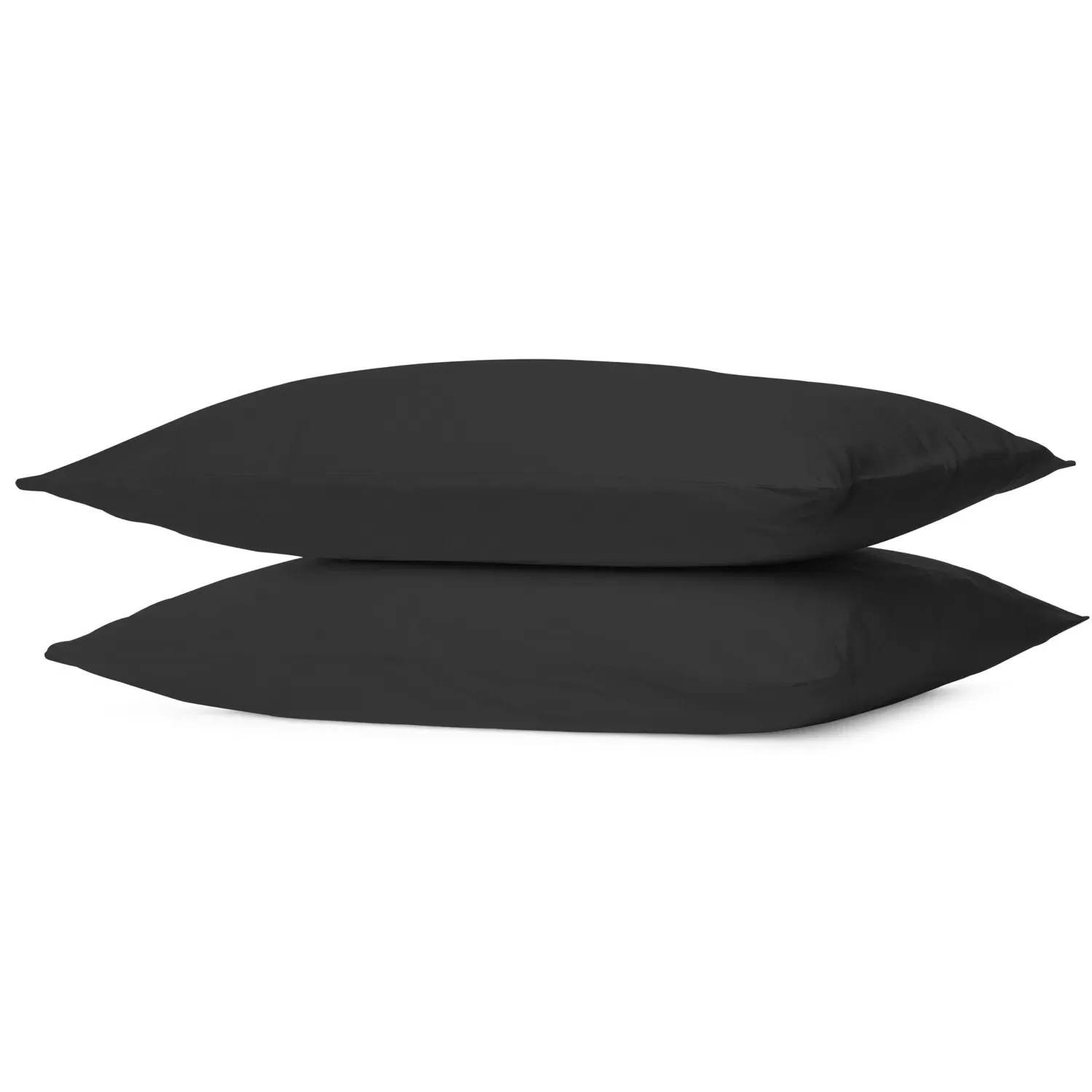 Home Pillowcase 2 Pack Oxford Design - Black, Polycotton
