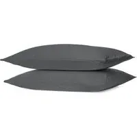 Home Pillowcase 2 Pack Oxford Design - Charcoal, Polycotton