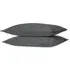 Home Pillowcase 2 Pack Oxford Design - Charcoal, Polycotton
