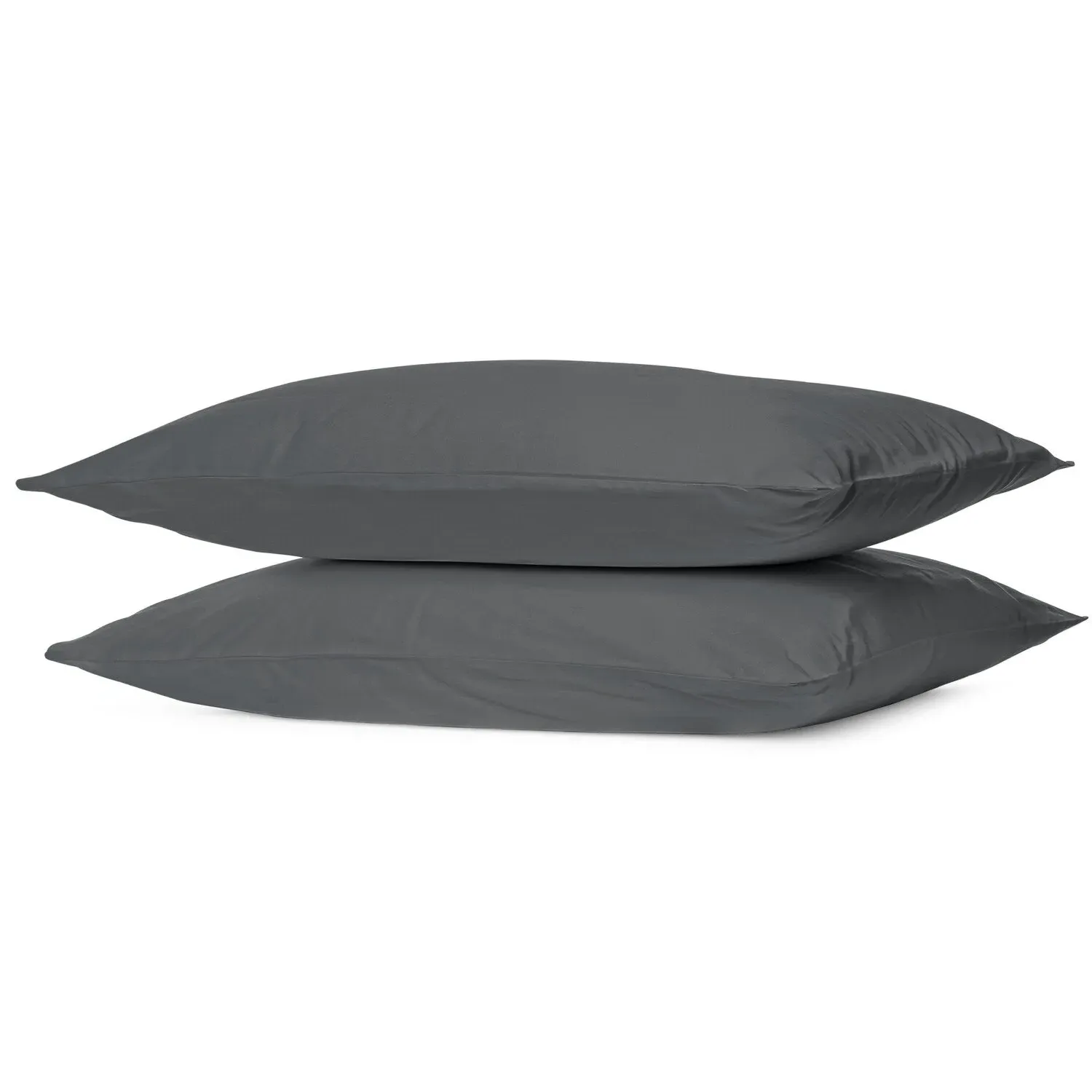 Home Pillowcase 2 Pack Oxford Design - Charcoal, Polycotton