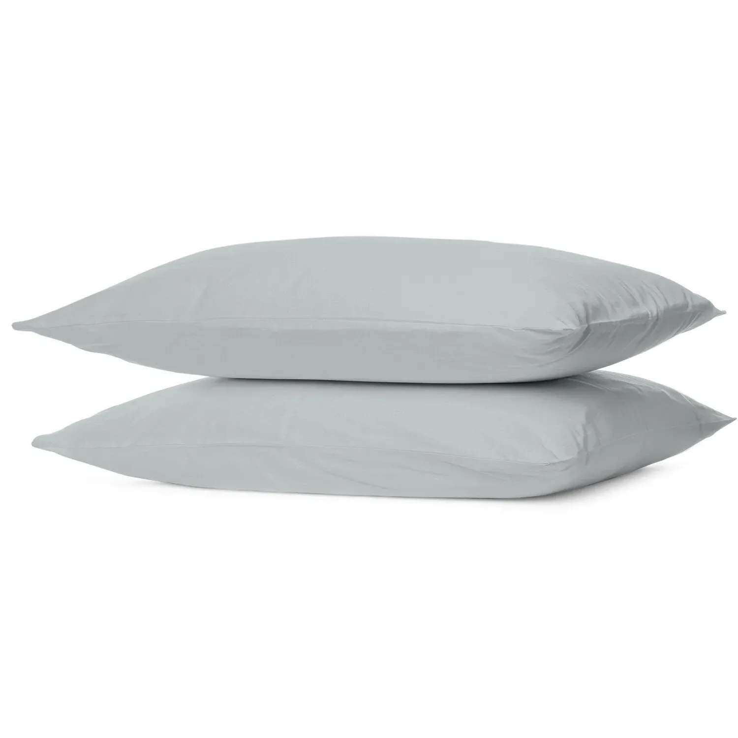 Home Pillowcase 2 Pack Oxford Design - Silver, Polycotton