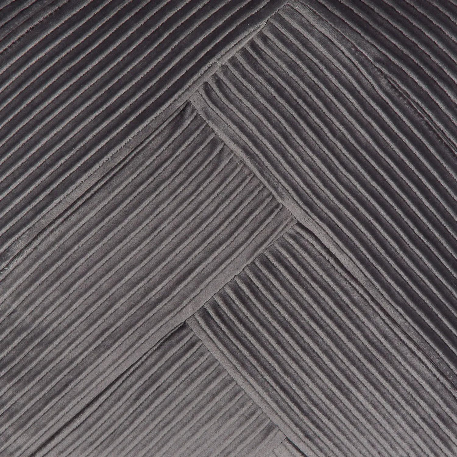 Piper Pleated Cushion - Grey, Velvet