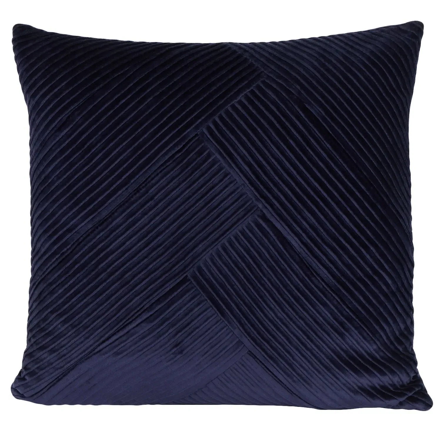 Piper Pleated Cushion - Navy, Velvet