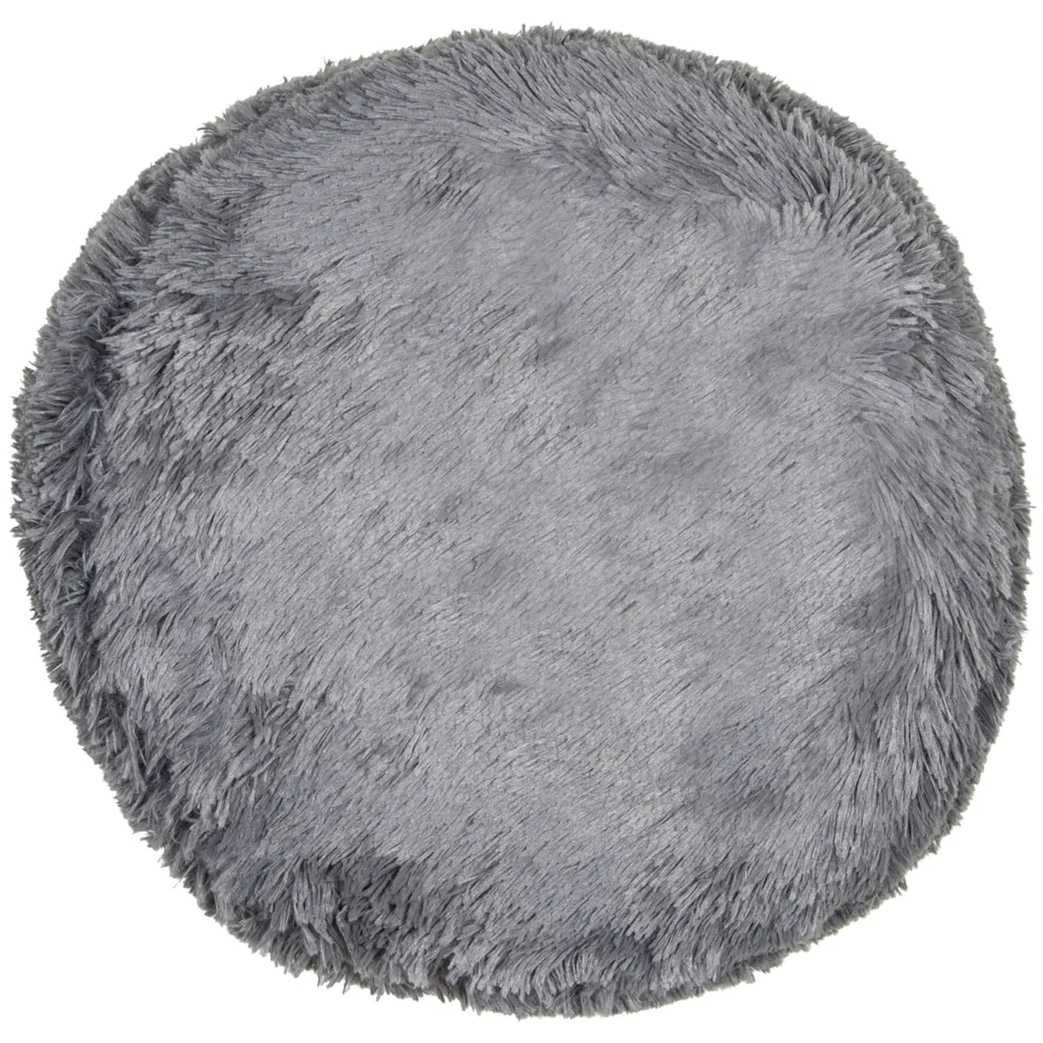 Home Round Plush Bear Cushion - Charcoal