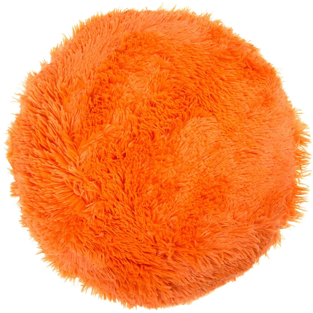 Home Round Plush Bear Cushion - Orange